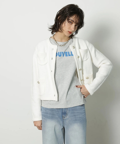 CADUNE(カデュネ) |柄編みジャケットカーデ