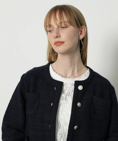 CADUNE(カデュネ) |柄編みジャケットカーデ