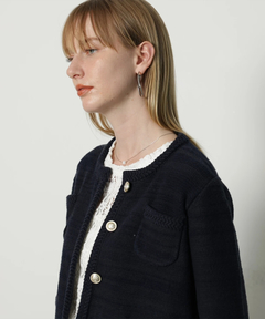 CADUNE(カデュネ) |柄編みジャケットカーデ