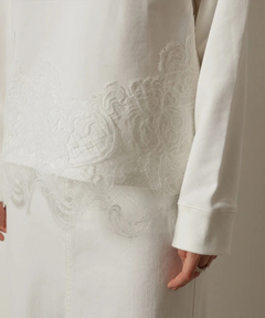 CADUNE(カデュネ) |パッチワークレーススウェット