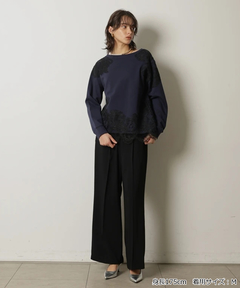 CADUNE(カデュネ) |パッチワークレーススウェット