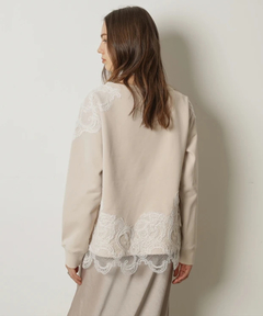 CADUNE(カデュネ) |パッチワークレーススウェット