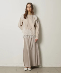 CADUNE(カデュネ) |パッチワークレーススウェット