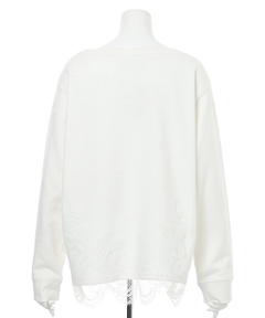 CADUNE(カデュネ) |パッチワークレーススウェット