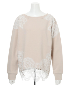 CADUNE(カデュネ) |パッチワークレーススウェット