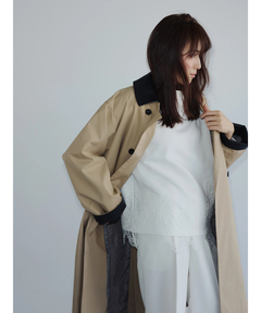 CADUNE(カデュネ) |レザーカラートレンチ