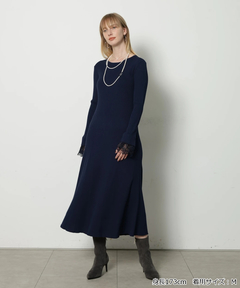 Arpege story ワンピース 新品　ネイビー アルページュストーリー Arpege story 23SS カットワンピース ロング