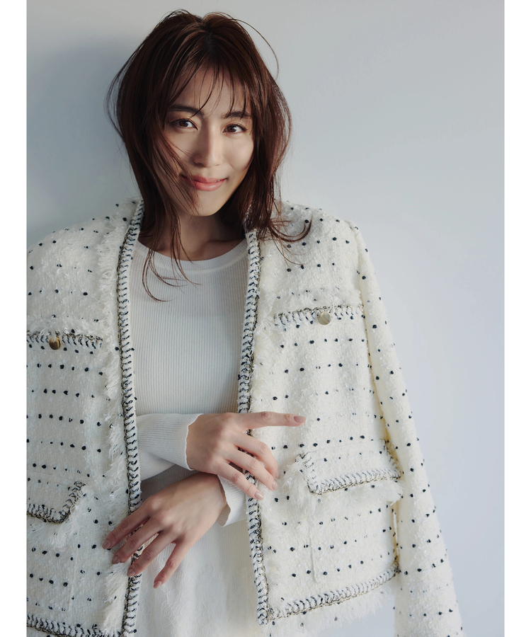 CADUNE(カデュネ) |トリミングツイードジャケット