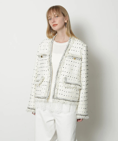 CADUNE(カデュネ) |トリミングツイードジャケット