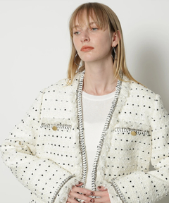 CADUNE(カデュネ) |トリミングツイードジャケット