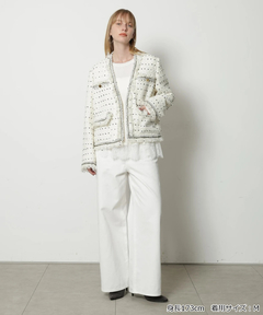 CADUNE(カデュネ) |トリミングツイードジャケット