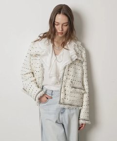 CADUNE(カデュネ) |トリミングツイードジャケット