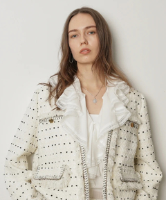 CADUNE(カデュネ) |トリミングツイードジャケット