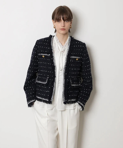 CADUNE(カデュネ) |トリミングツイードジャケット