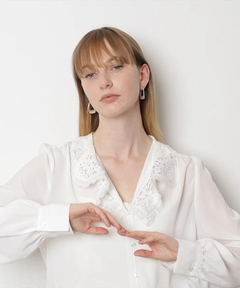 CADUNE(カデュネ) |<神崎恵さんコラボ>衿レースブラウス