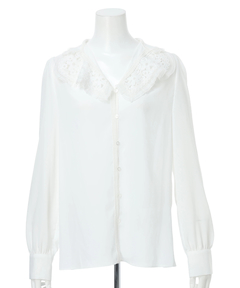 CADUNE(カデュネ) |<神崎恵さんコラボ>衿レースブラウス