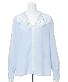 CADUNE(カデュネ) |<神崎恵さんコラボ>衿レースブラウス