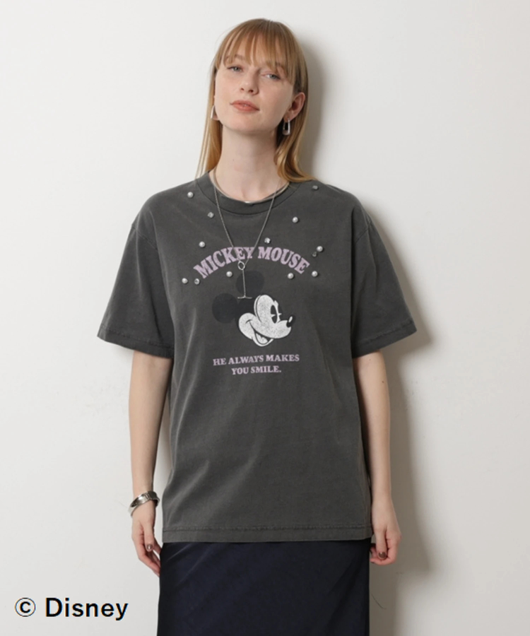 cadune ミッキーTシャツ別注 別注＞ミッキーマウス／パールTシャツ | Tシャツ・カットソー