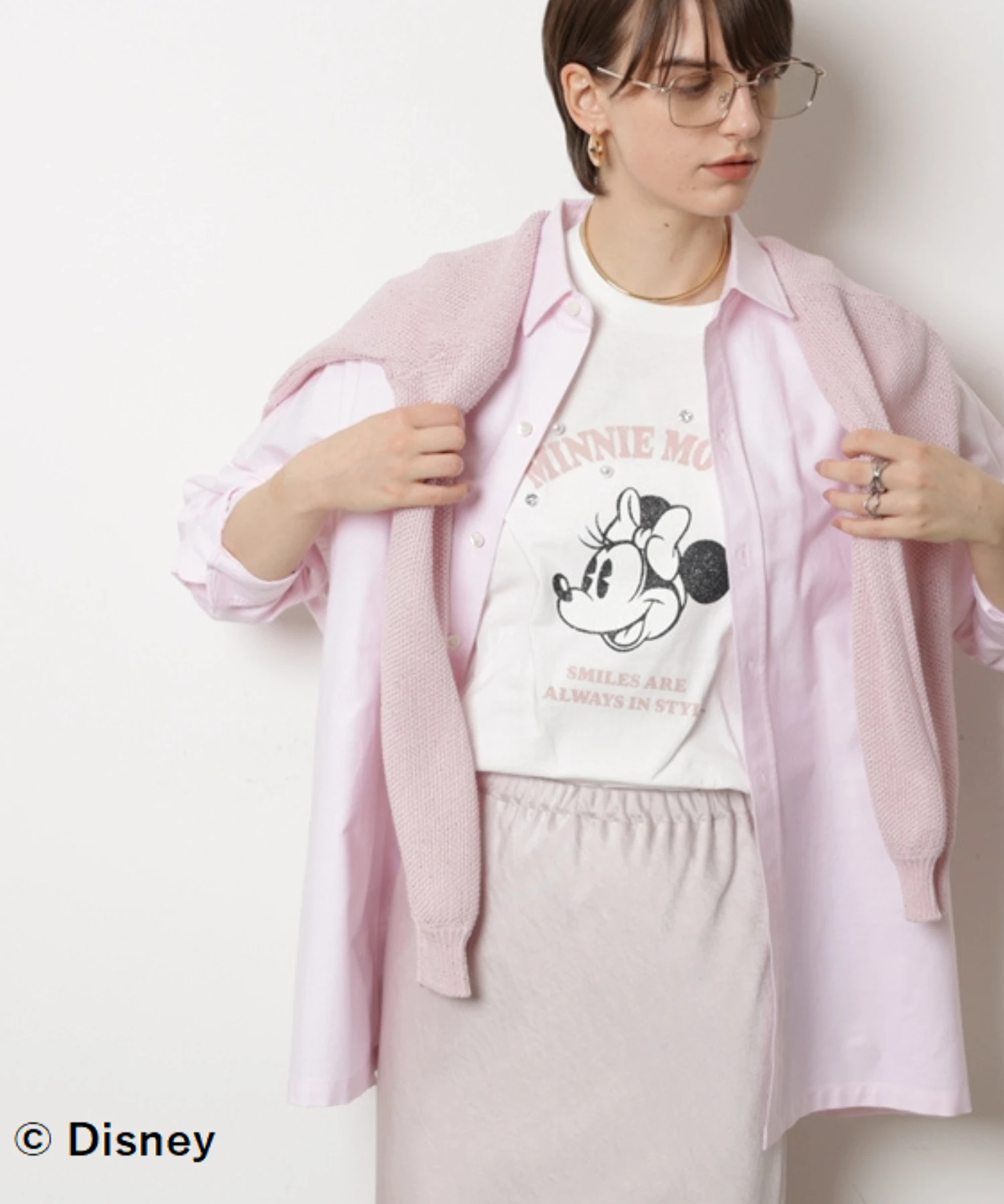 別注＞ミニーマウス／パールTシャツ | Tシャツ・カットソー | CADUNE