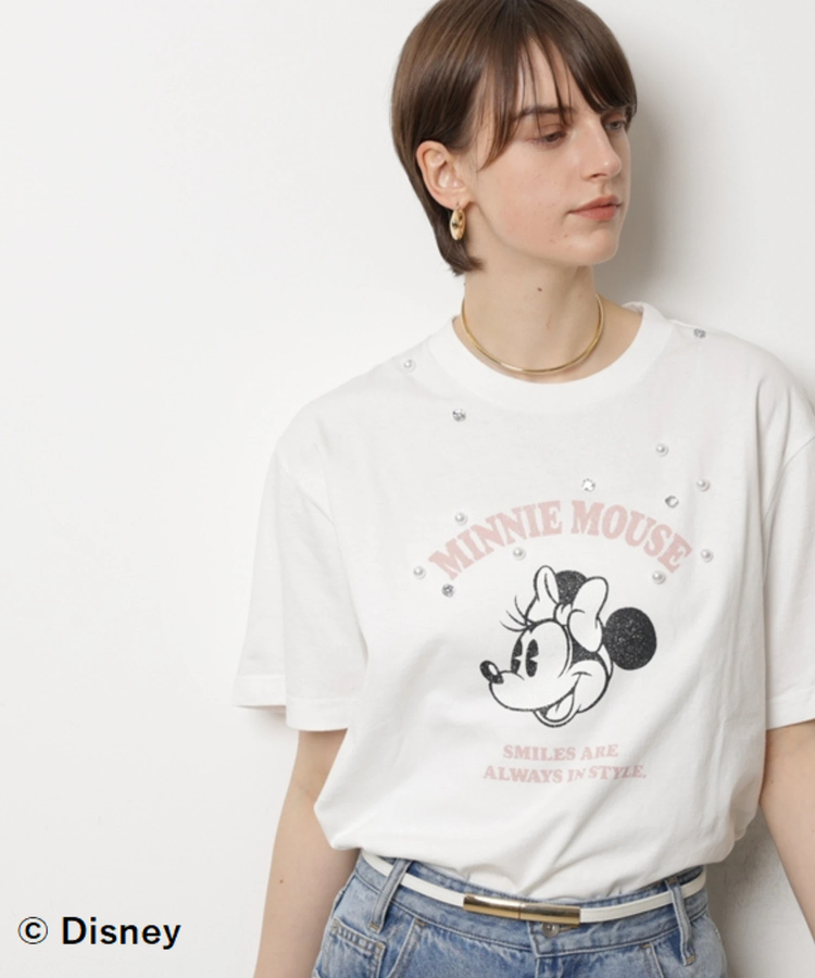 別注＞ミニーマウス／パールTシャツ | Tシャツ・カットソー | CADUNE