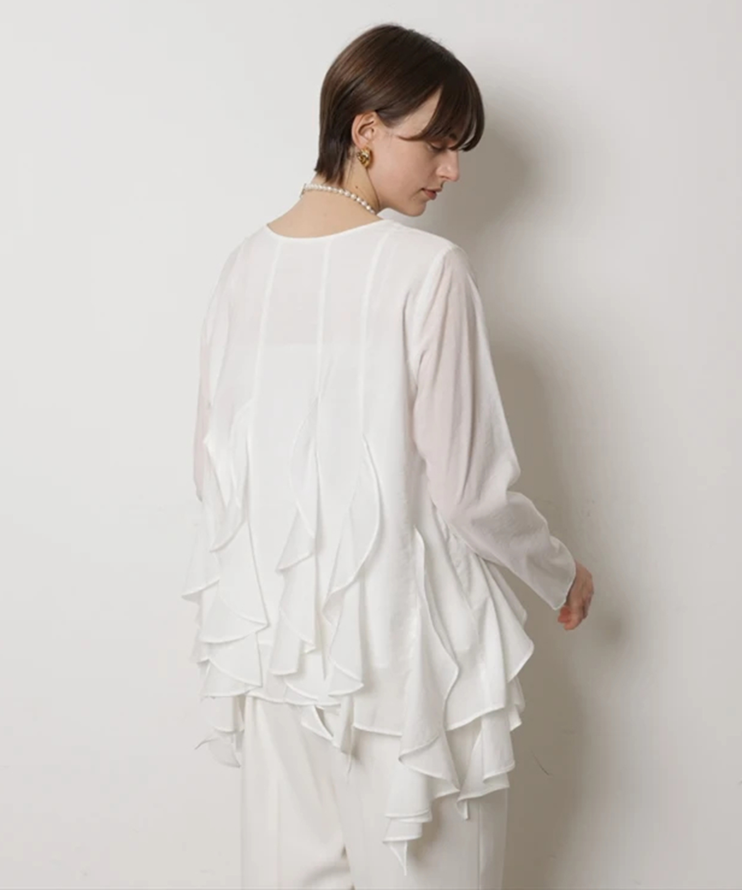美品　カデュネ　CADUNE フリルカットソー フリル裾カットソー | Tシャツ・カットソー | CADUNE（カデュネ