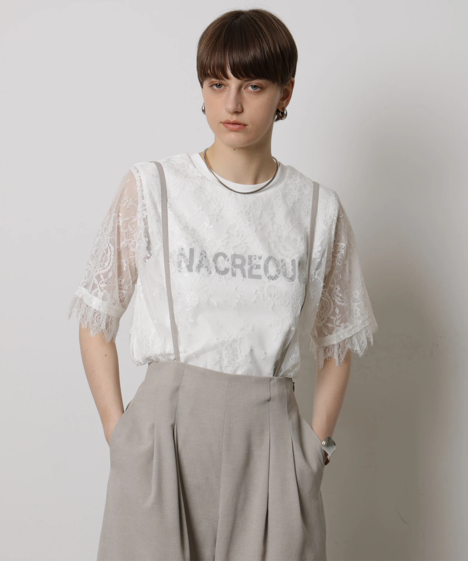 レースロゴTシャツ | Tシャツ・カットソー | CADUNE（カデュネ