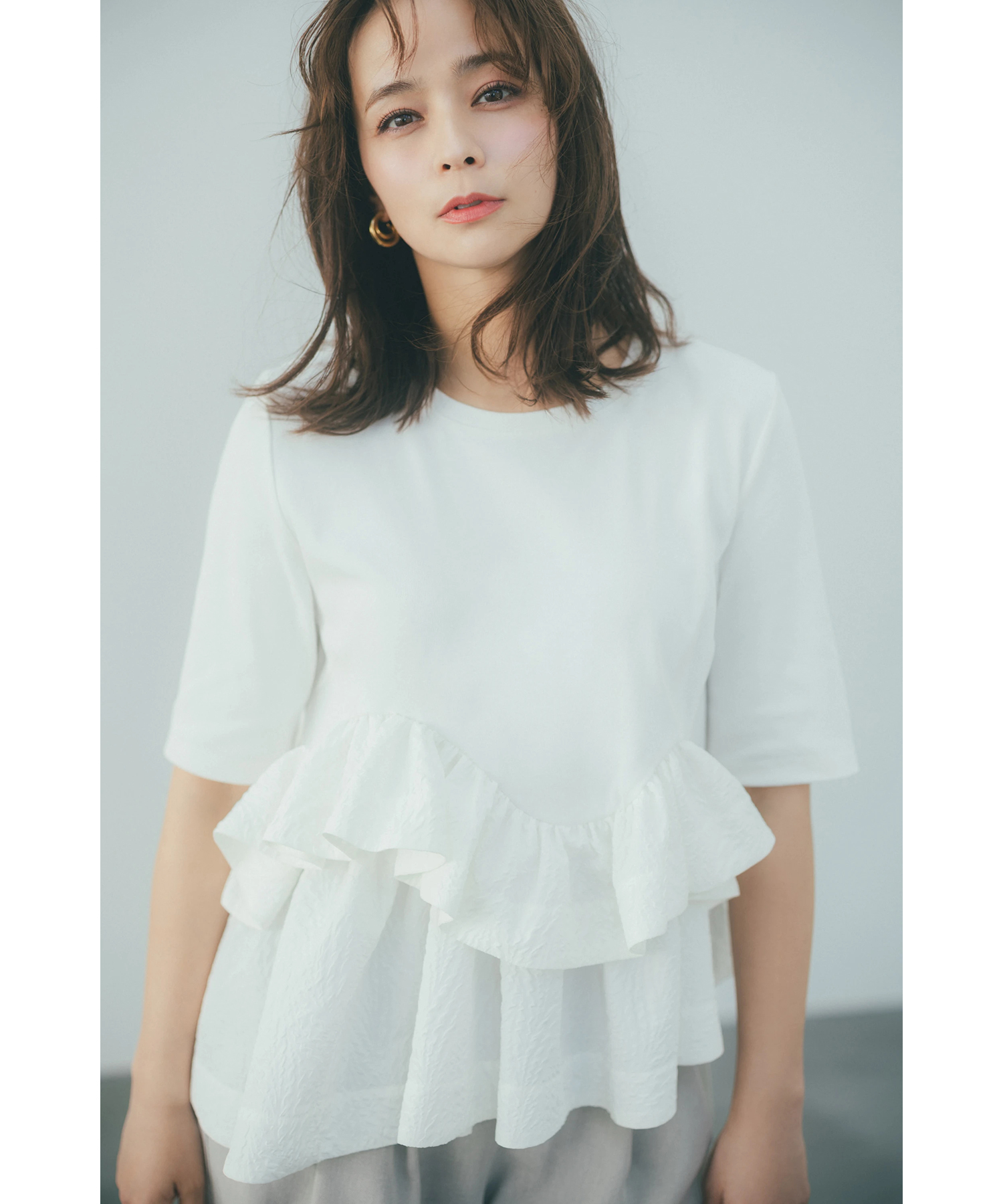 美品　カデュネ　CADUNE フリルカットソー フリル裾カットソー | Tシャツ・カットソー | CADUNE（カデュネ