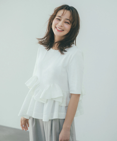 CADUNE(カデュネ) |フリル裾カットソー