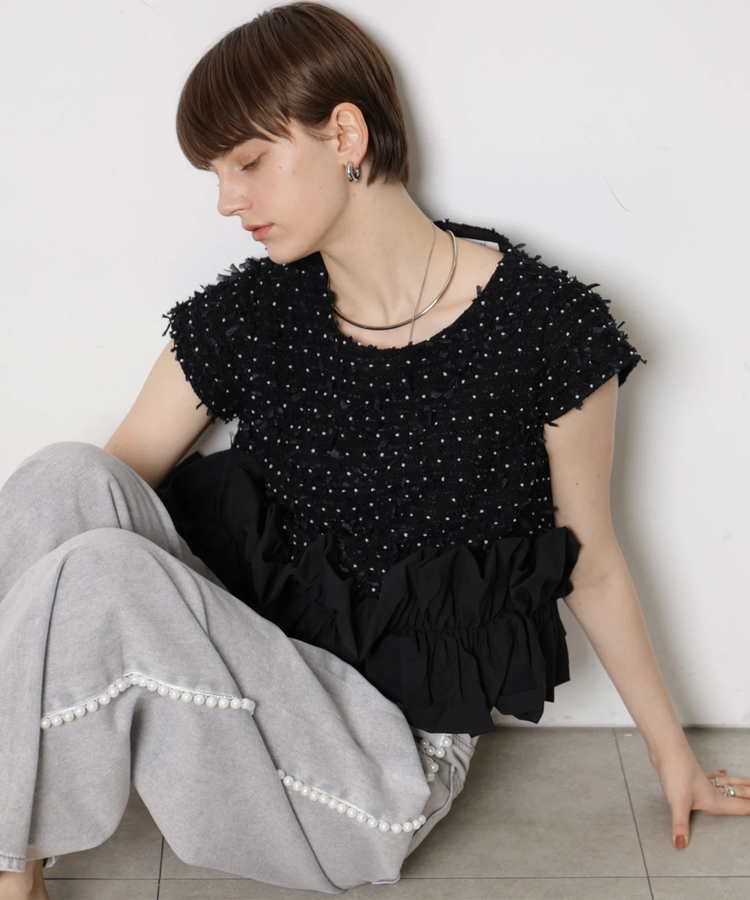 WEB LIMITED]フレンチスリーブ裾バルーンブラウス | シャツ・ブラウス