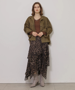 CADUNE(カデュネ) |レオパードアシメティアードスカート
