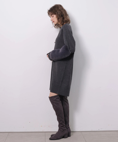 CADUNE(カデュネ) |ファー付きミニニットワンピース