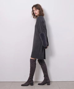 CADUNE(カデュネ) |ファー付きミニニットワンピース