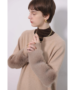 CADUNE(カデュネ) |ファー付きミニニットワンピース