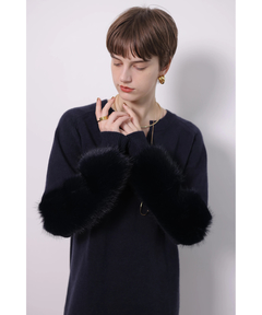 CADUNE(カデュネ) |ファー付きミニニットワンピース